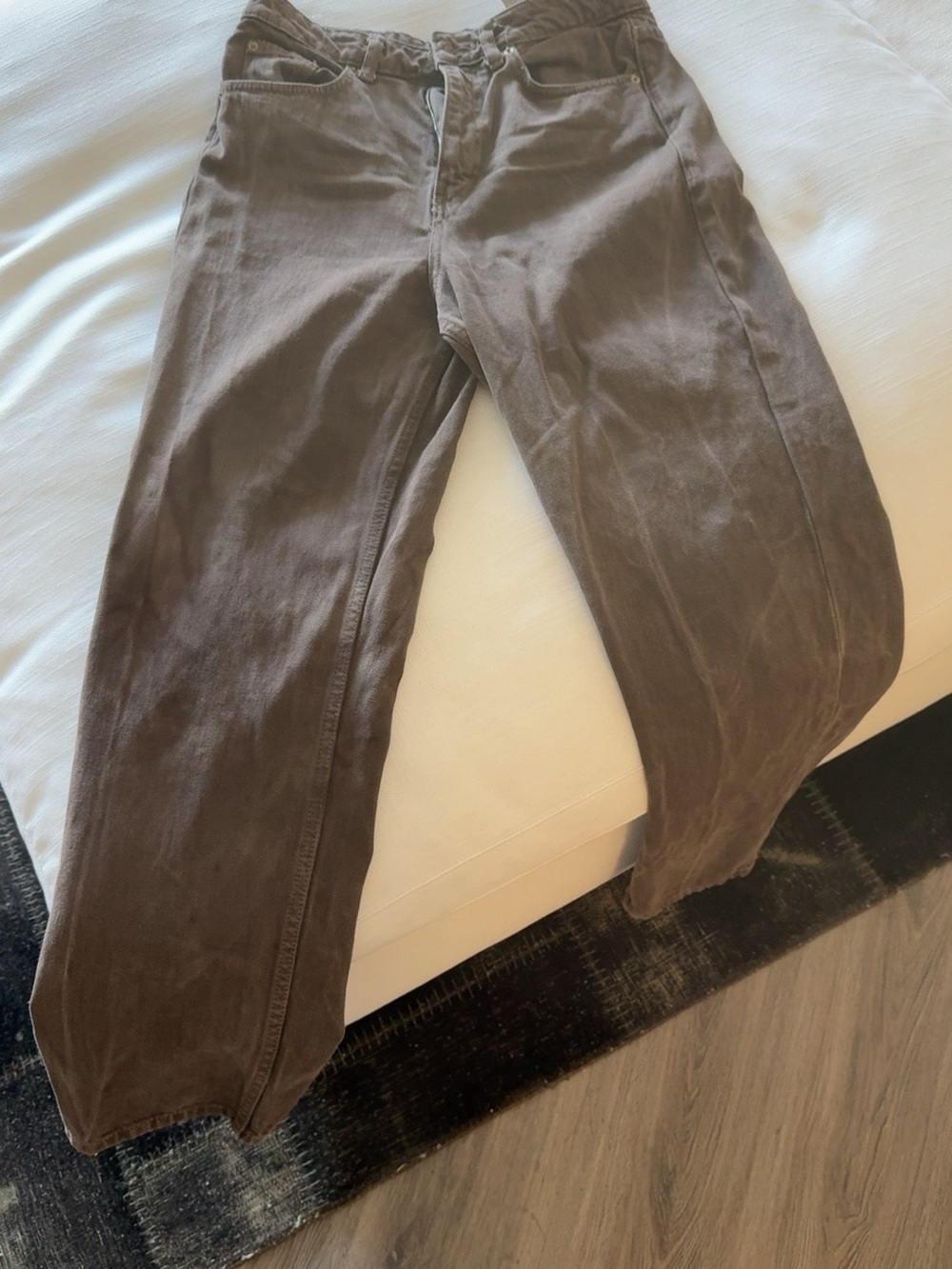 ZARA Chocolate Brown Straight Leg Jeans Size 6